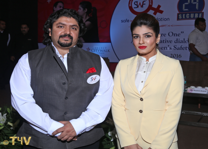 Sunil Nihal Duggal with actress Raveena Tandon.